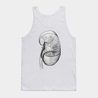 Pen and Ink Kidney Illustration/Sketch Tank Top